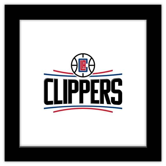 Gallery Pops NBA Los Angeles Clippers - Global Logo Wall Art, Black Framed Version, 12" x 12"
