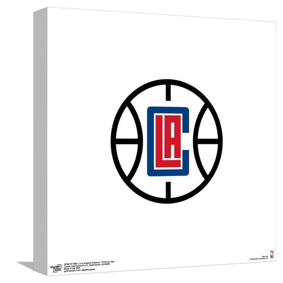 Gallery Pops NBA Los Angeles Clippers - Primary Logo Canvas Wall Art, Unframed Version, 12" x 12"