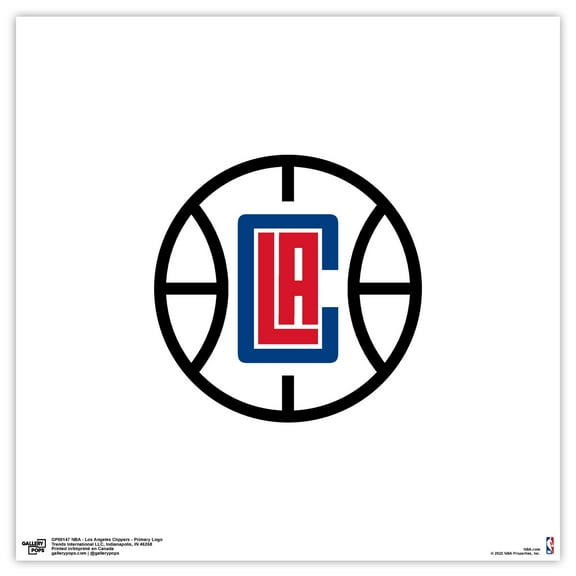 Gallery Pops NBA Los Angeles Clippers - Primary Logo Wall Art, Unframed Version, 12" x 12"