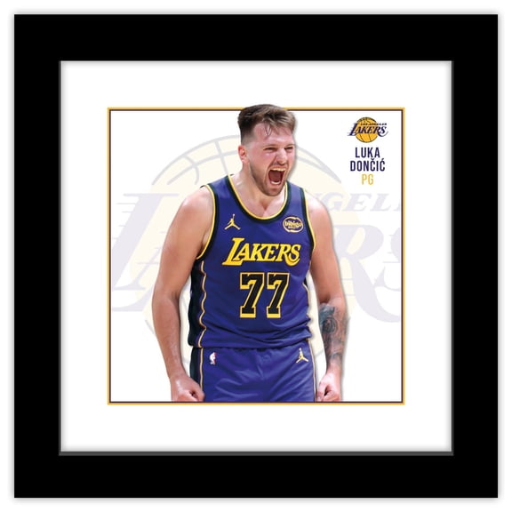 Gallery PopsĀ® NBA Los Angeles Lakers - Luka Doncic Feature Series Wall Art, Black Framed Version