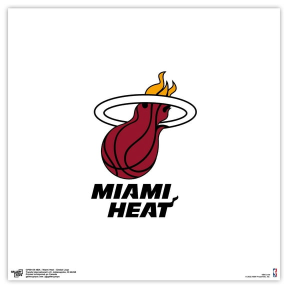 Gallery Pops NBA Miami Heat - Global Logo Wall Art, Unframed Version, 12" x 12"