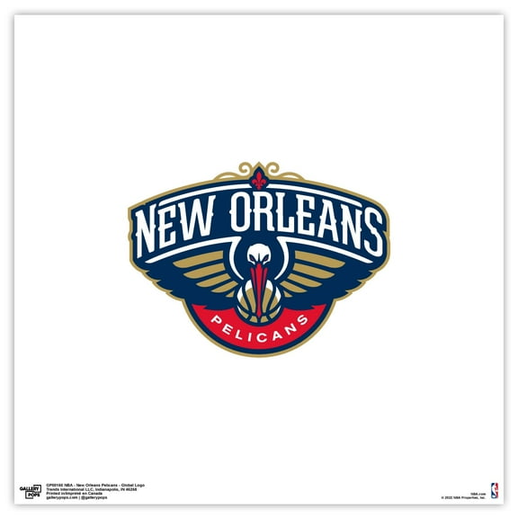 Gallery Pops NBA New Orleans Pelicans - Global Logo Wall Art, Unframed Version, 12" x 12"