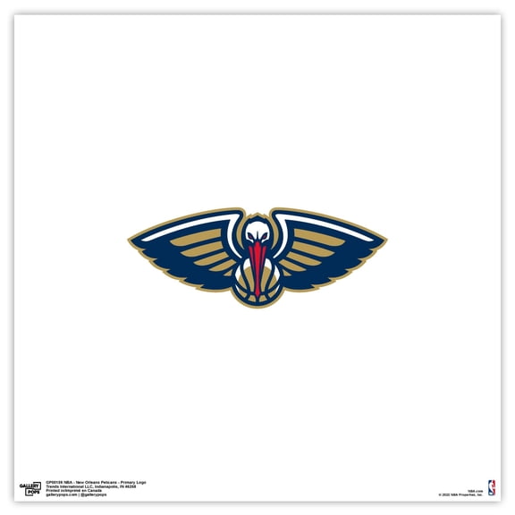 Gallery Pops NBA New Orleans Pelicans - Primary Logo Wall Art, Unframed Version, 12" x 12"