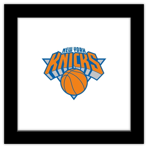 Gallery Pops NBA New York Knicks - Primary Logo Wall Art, Black Framed Version, 12" x 12"
