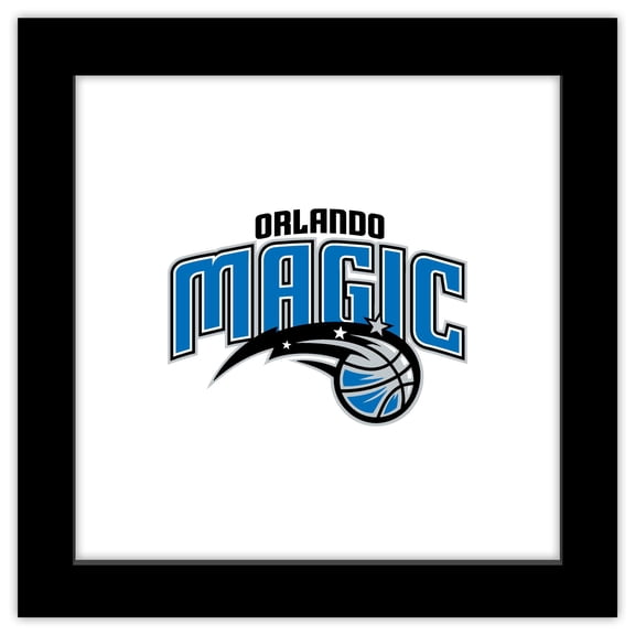Gallery Pops NBA Orlando Magic - Global Logo Wall Art, Black Framed Version, 12" x 12"