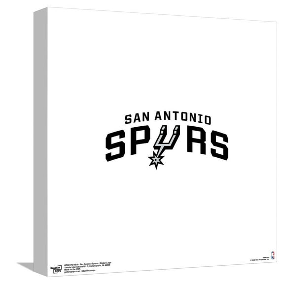Gallery Pops NBA San Antonio Spurs - Global Logo Canvas Wall Art, Unframed Version, 12" x 12"