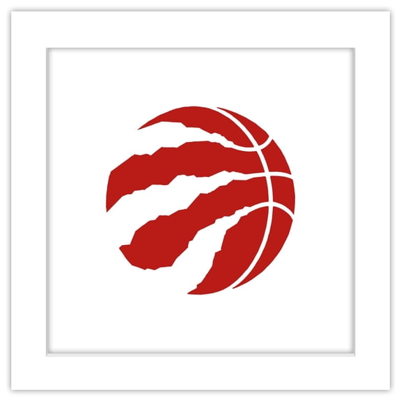 Gallery Pops NBA Toronto Raptors - Primary Logo Wall Art, White Framed Version, 12" x 12"