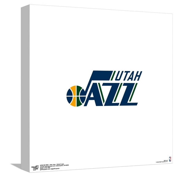 Gallery Pops NBA Utah Jazz - Global Logo Canvas Wall Art, Unframed Version, 12" x 12"