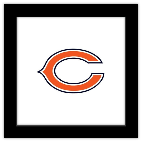 Gallery Pops NFL Chicago Bears - Primary Mark - C Wall Art, Black Framed Version, 12" x 12"