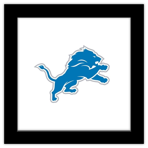 Gallery Pops NFL Detroit Lions - Primary Mark Wall Art, Black Framed Version, 12" x 12"