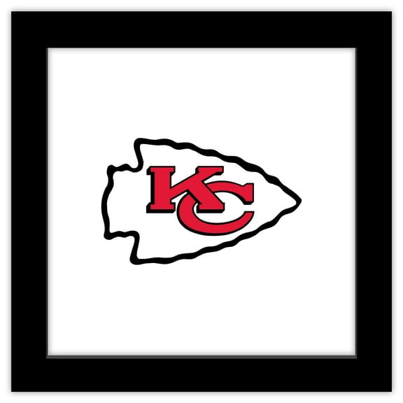 Gallery Pops NFL Kansas City Chiefs - Primary Mark Wall Art, Black Framed Version, 12" x 12"