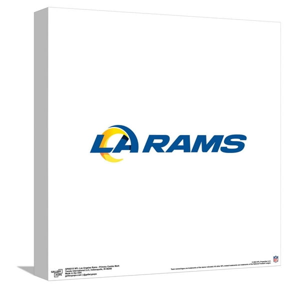 Gallery Pops NFL Los Angeles Rams - Primary Combo Mark Canvas Wall Art, Unframed Version, 12" x 12"