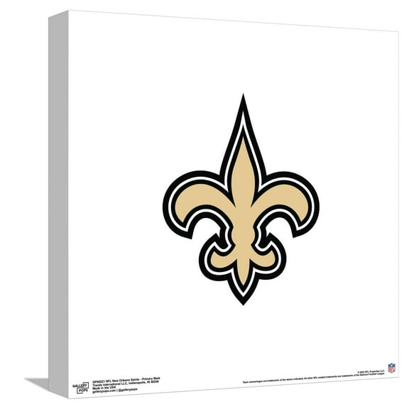 Gallery Pops NFL New Orleans Saints - Primary Mark Canvas Wall Art, Unframed Version, 12" x 12"