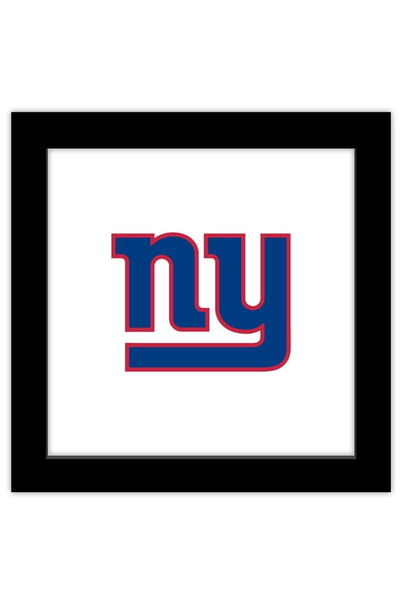 Gallery Pops NFL New York Giants - Primary Mark Wall Art, Black Framed Version, 12" x 12"
