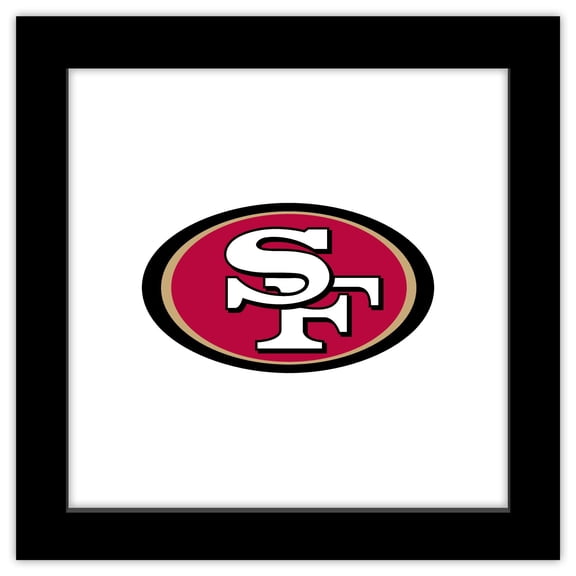 Gallery Pops NFL San Francisco 49ers - Primary Mark Wall Art, Black Framed Version, 12" x 12"