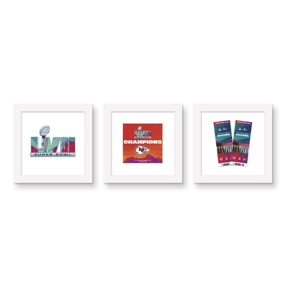 Gallery Pops NFL - Super Bowl LVII Champion Kansas City Chiefs Wall Art Bundle (3-Pack)