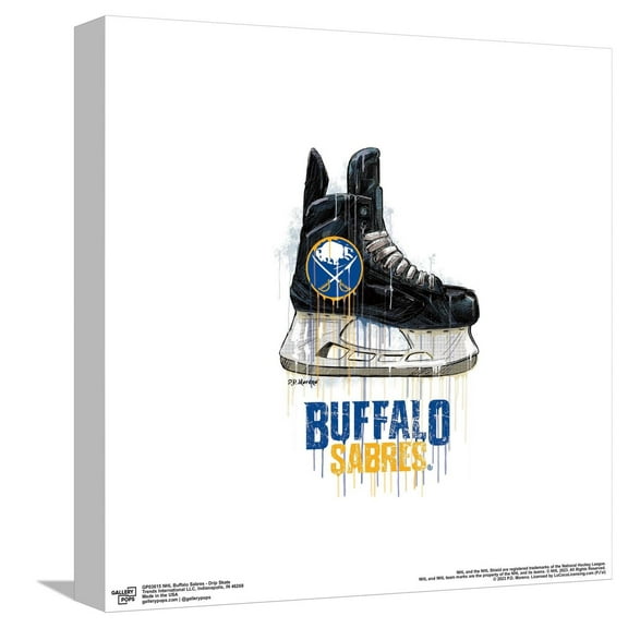 Gallery Pops NHL Buffalo Sabres - Drip Skate Canvas Wall Art, Unframed Version, 12" x 12"