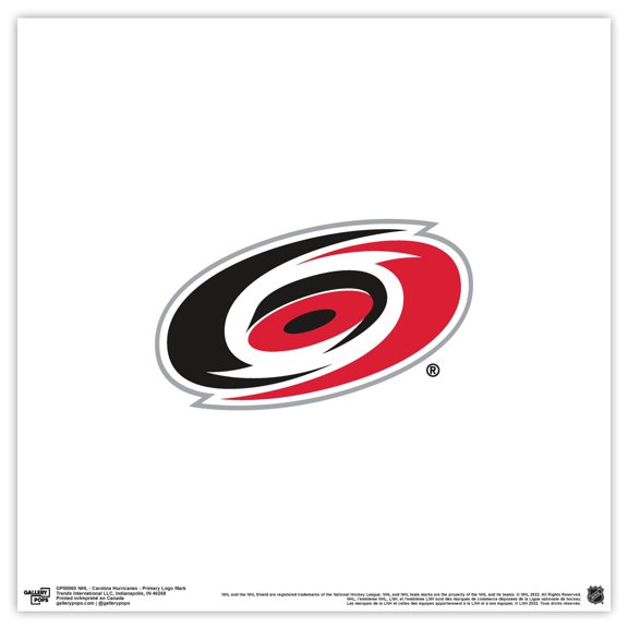 Gallery Pops NHL Carolina Hurricanes - Primary Logo Mark Wall Art, Unframed Version, 12" x 12"