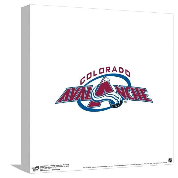 Gallery Pops NHL Colorado Avalanche - Wordmark Canvas Wall Art, Unframed Version, 12" x 12"