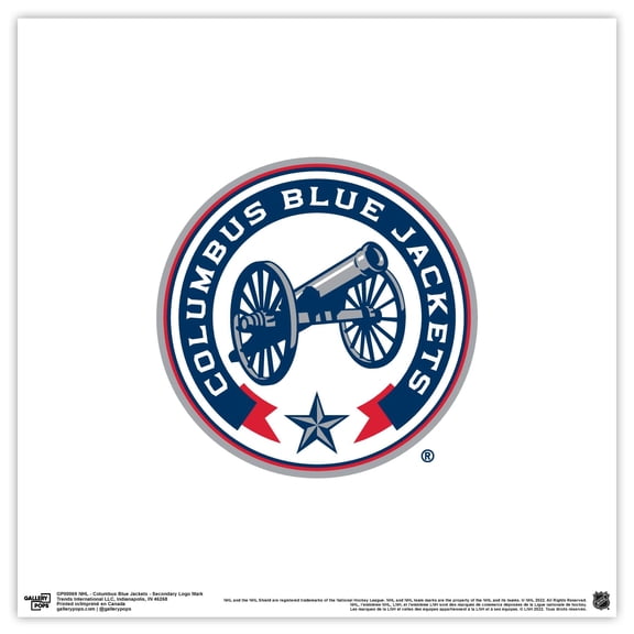 Gallery Pops NHL Columbus Blue Jackets - Secondary Logo Mark Wall Art, Unframed Version, 12" x 12"