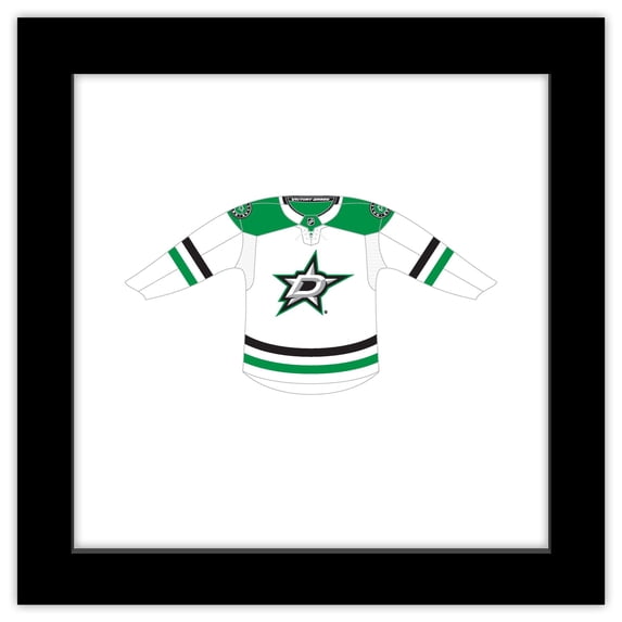 Gallery Pops NHL - Dallas Stars - Road Uniform Front Wall Art, Black Framed Version, 12" x 12"