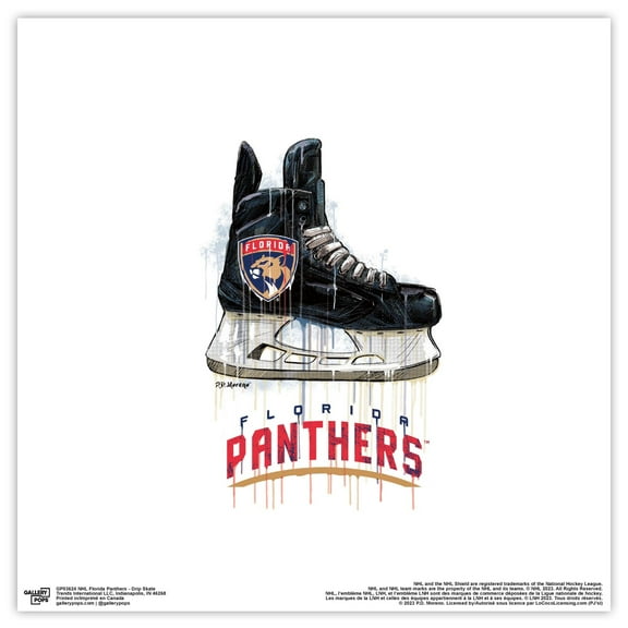 Gallery Pops NHL Florida Panthers - Drip Skate Wall Art, Unframed Version, 12" x 12"