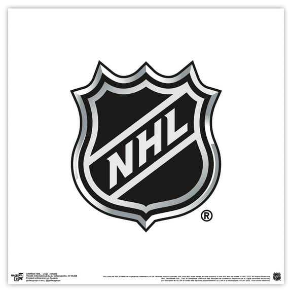 Gallery Pops NHL Logo - Shield Wall Art, Unframed Version, 12" x 12"