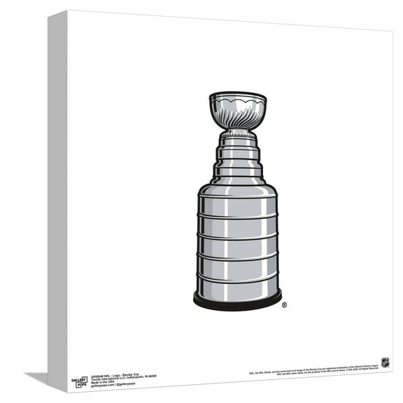 Gallery Pops NHL Logo - Stanley Cup Canvas Wall Art, Unframed Version, 12" x 12"