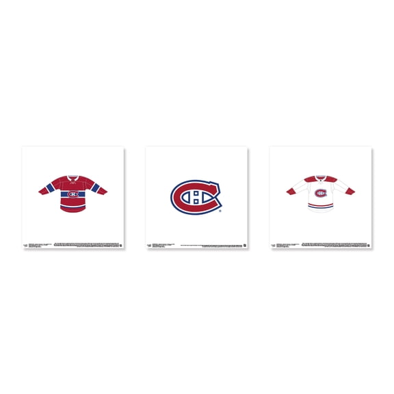 Gallery Pops NHL Montreal Canadiens - Jersey Wall Art Bundle (3-Pack)