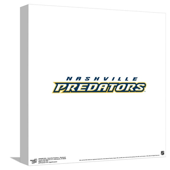 Gallery Pops NHL Nashville Predators - Wordmark Canvas Wall Art, Unframed Version, 12" x 12"
