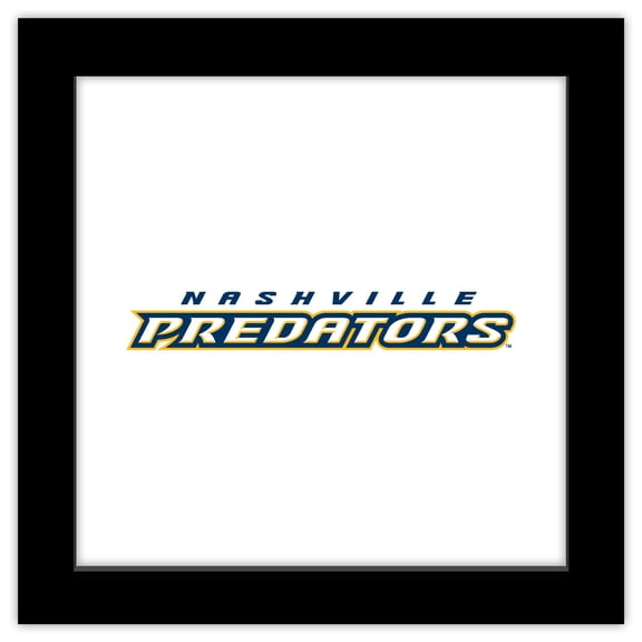 Gallery Pops NHL Nashville Predators - Wordmark Wall Art, Black Framed Version, 12" x 12"