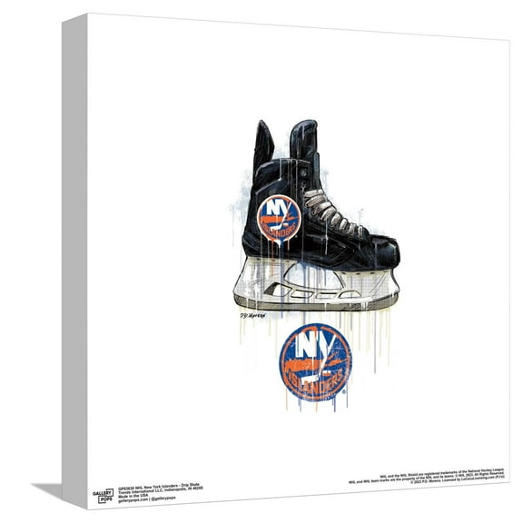 Gallery Pops NHL New York Islanders - Drip Skate Canvas Wall Art, Unframed Version, 12" x 12"