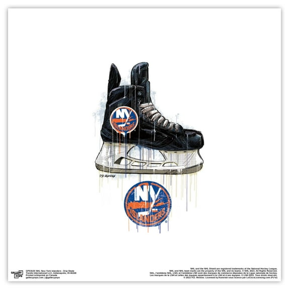 Gallery Pops NHL New York Islanders - Drip Skate Wall Art, Unframed Version, 12" x 12"