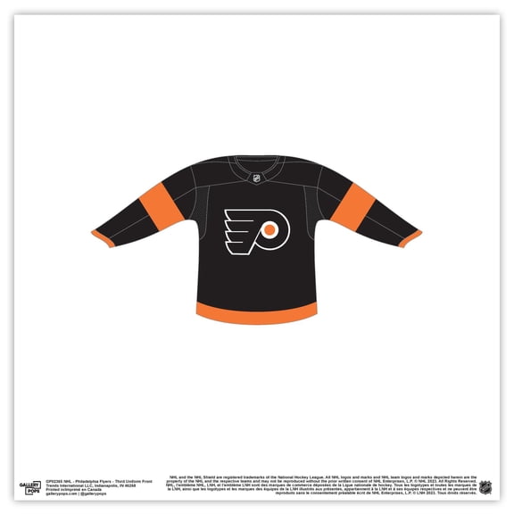 Gallery Pops NHL - Philadelphia Flyers - Third Uniform Front Wall Art, Unframed Version, 12" x 12"