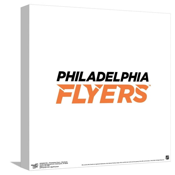 Gallery Pops NHL Philadelphia Flyers - Wordmark Canvas Wall Art, Unframed Version, 12" x 12"