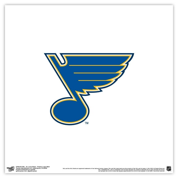 Gallery Pops NHL St. Louis Blues - Primary Logo Mark Wall Art, Unframed Version, 12" x 12"