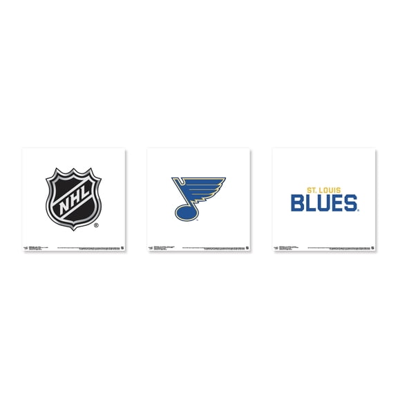 Gallery Pops NHL St. Louis Blues - Team Wall Art Bundle (3-Pack), Unframed Version, 12" x 12"