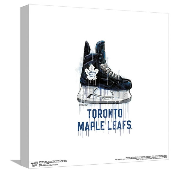 Gallery Pops NHL Toronto Maple Leafs - Drip Skate Canvas Wall Art, Unframed Version, 12" x 12"