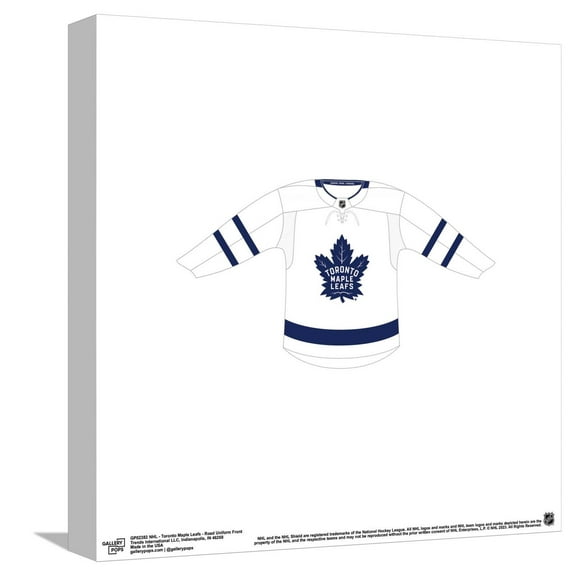 Gallery Pops NHL - Toronto Maple Leafs - Road Uniform Front Canvas Wall Art, Unframed Version, 12" x 12"