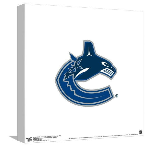 Gallery Pops NHL Vancouver Canucks - Primary Logo Mark Canvas Wall Art, Unframed Version, 12" x 12"