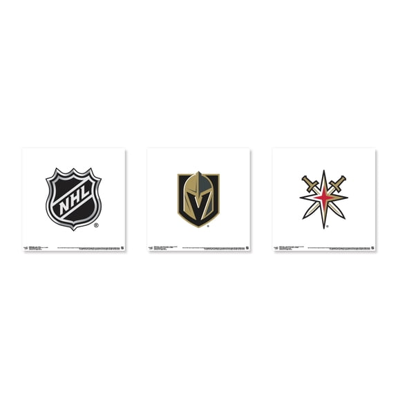 Gallery Pops NHL Vegas Golden Knights - Team Wall Art Bundle (3-Pack), Unframed Version, 12" x 12"