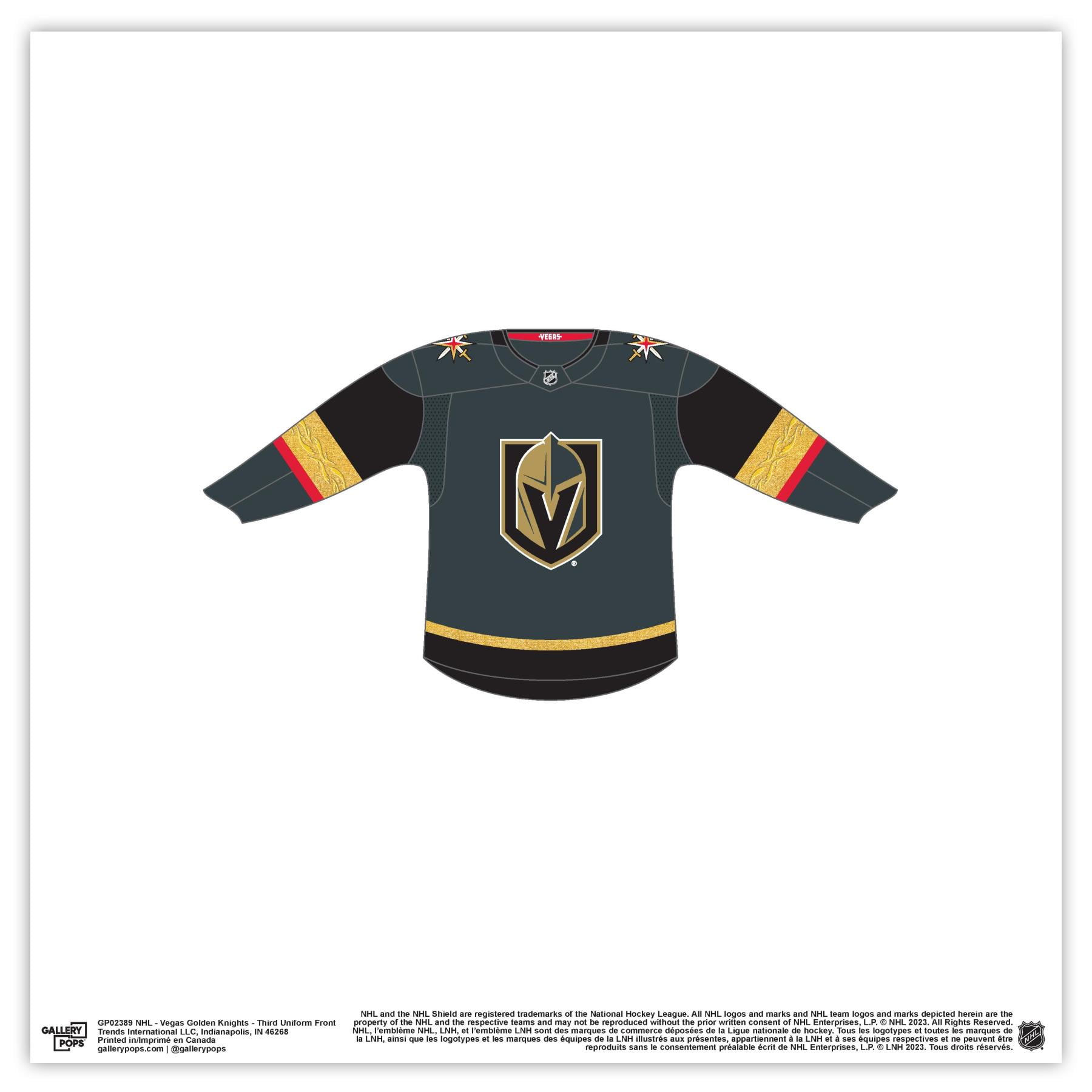 Gallery Pops NHL - Vegas Golden Knights - Third Uniform Front Wall Art ...