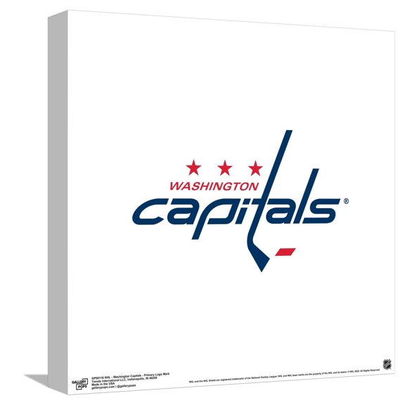 Gallery Pops NHL Washington Capitals - Primary Logo Mark Canvas Wall Art, Unframed Version, 12" x 12"