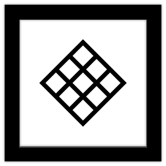 Gallery Pops Naruto Shippuden - Clan Hatake Symbol Wall Art, Black Framed Version, 12" x 12"