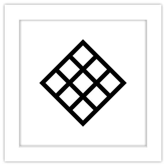 Gallery Pops Naruto Shippuden - Clan Hatake Symbol Wall Art, White Framed Version, 12" x 12"