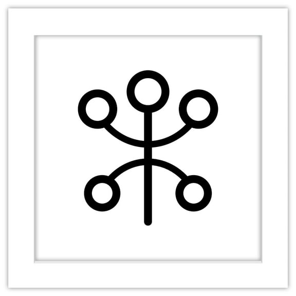 Gallery Pops Naruto Shippuden - Clan Sarutobi Symbol Wall Art, White Framed Version, 12" x 12"