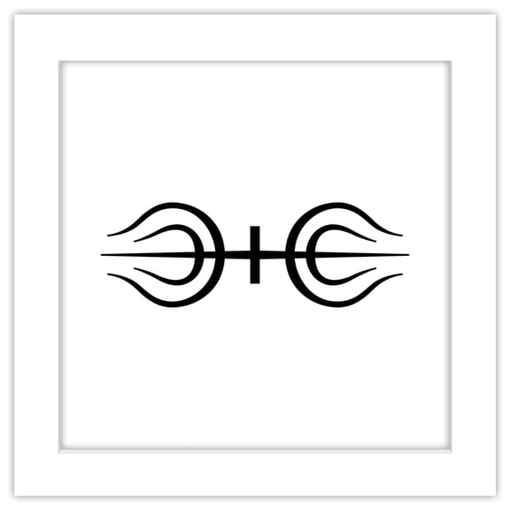 Gallery Pops Naruto Shippuden - Clan Senju Symbol Wall Art, White Framed Version, 12" x 12"