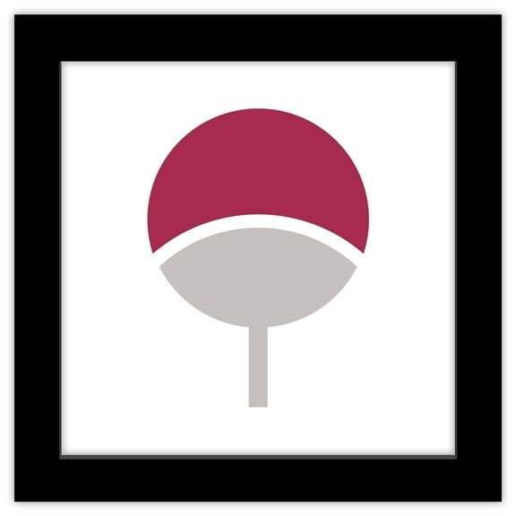 Gallery Pops Naruto Shippuden - Clan Uchiha Symbol Wall Art, Black Framed Version, 12" x 12"