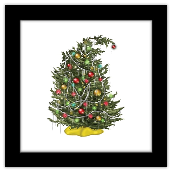 Gallery Pops National Lampoon's Christmas Vacation - Christmas Tree Wall Art, Black Framed Version, 12" x 12"