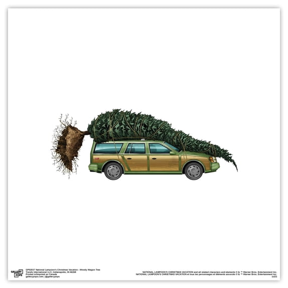 Gallery Pops National Lampoon's Christmas Vacation - Woody Wagon Tree Wall Art, Unframed Version, 12" x 12"